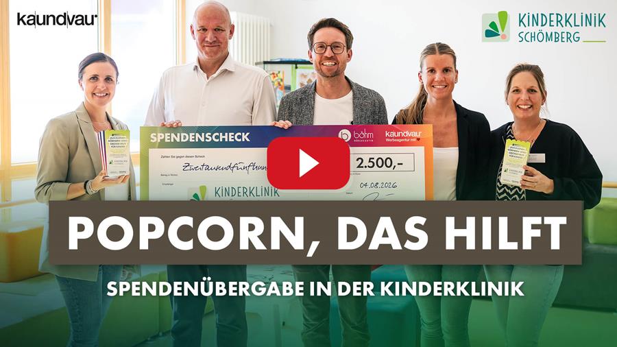 Popcorn, das hilft – Spendenaktion für die Kinderklinik